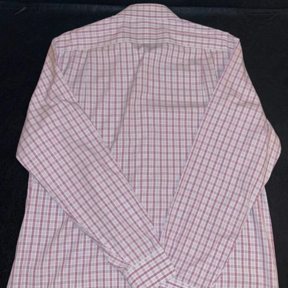 Tommy Bahama 16.5 36/37 Fitted Dress Shirt Mens Pink Shirt Long Sleeve - Picture 4 of 4